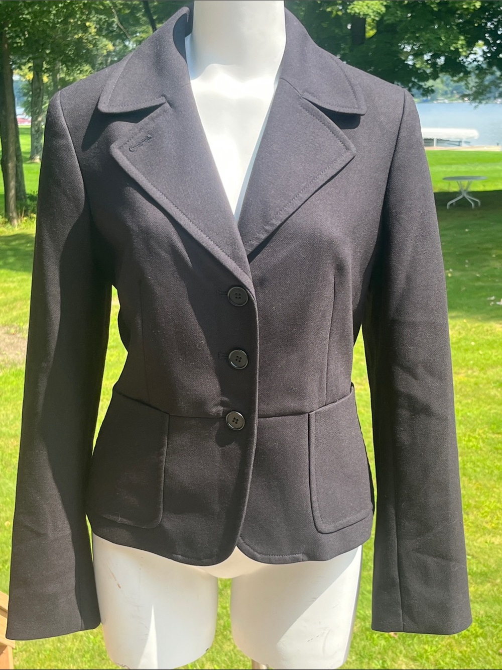 NWT Talbots Classy Black Tailored Blazer 14
